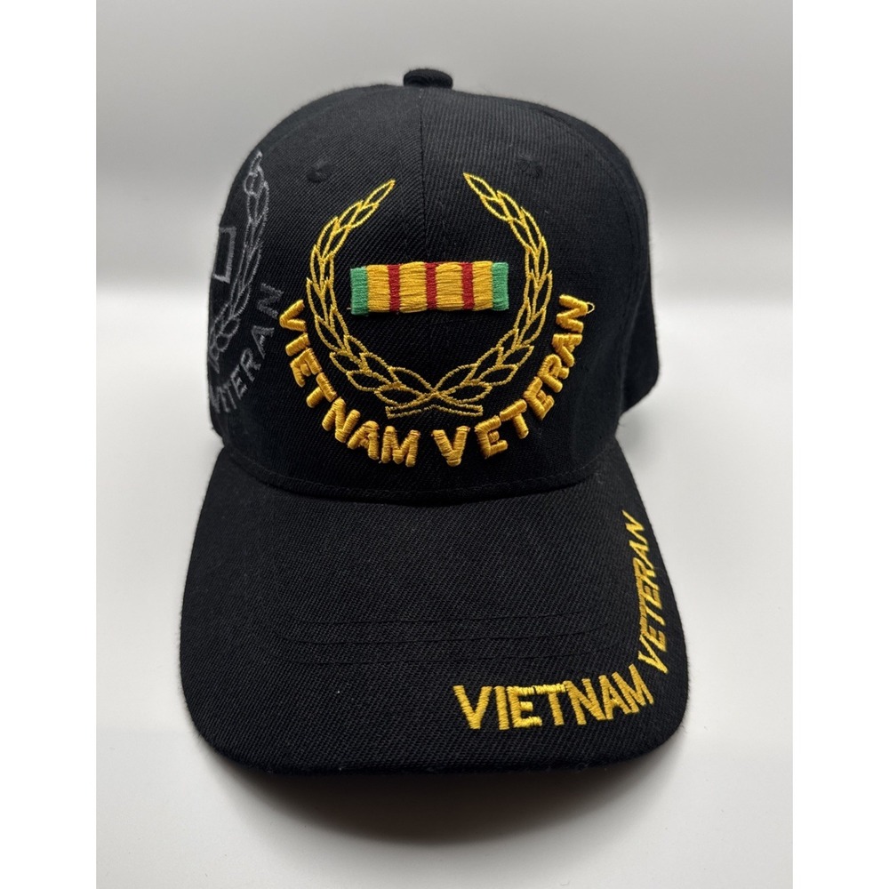 Vietnam Veteran US Military Embroidered Cap Black